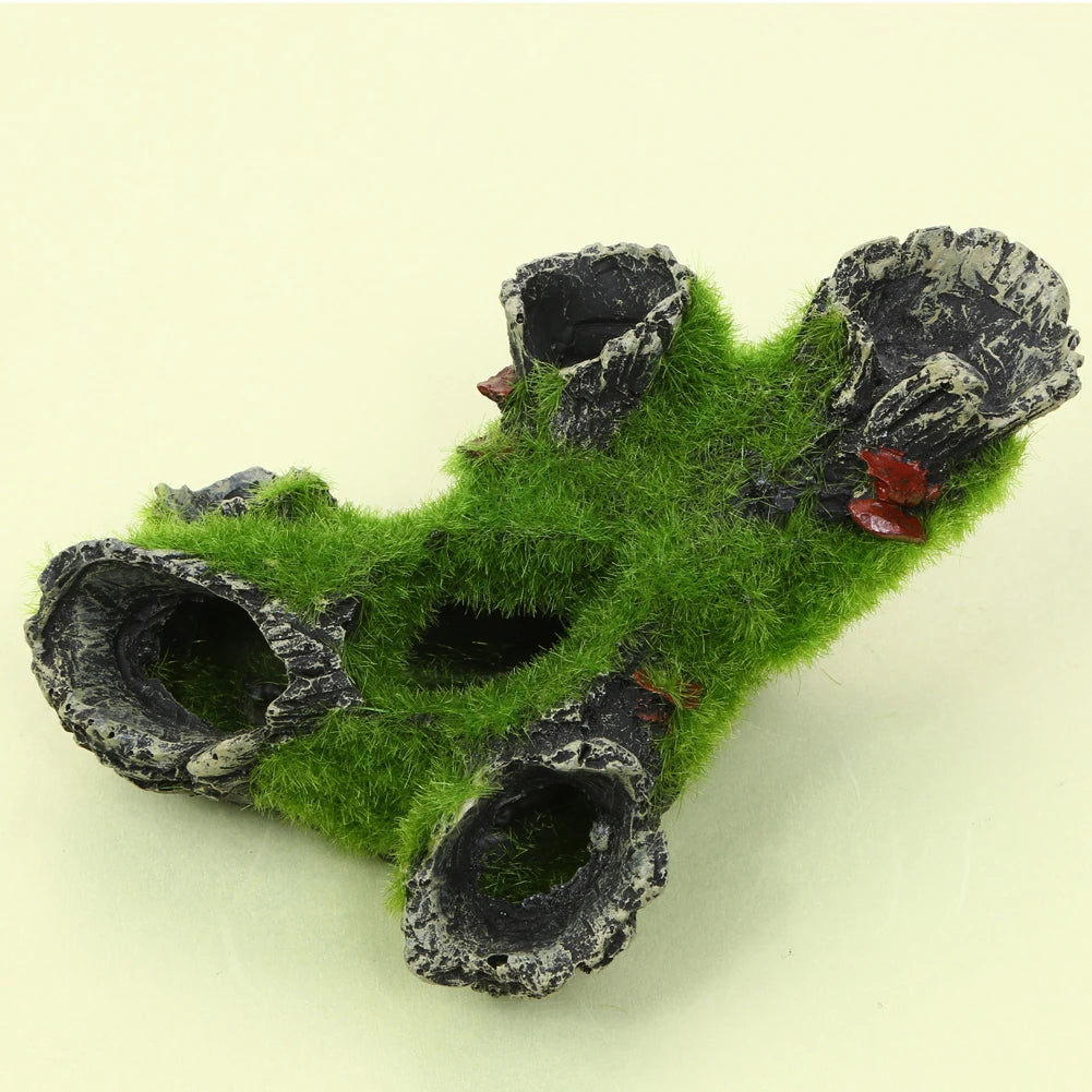 Resin Breeding Hiding Cave Decorative Props Breeding Tree Shelter Crafts Arts Habitat Landscaping Decor for Aquarium Landscaping